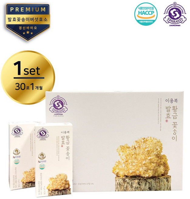 경신바이오 이용복 꽃송이버섯 발효 분말 곡물 효소 스틱, 4g, 30개, 30개입 120g