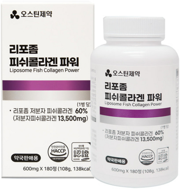 오스틴제약 리포좀리포좀피쉬콜라겐파워, 4개, 180정