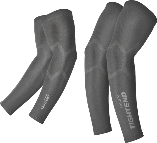 타이트엔드 XFIT 레그7 쿨 다리토시+암스7 아쿠아쿨 토시 세트, 1세트, 그레이