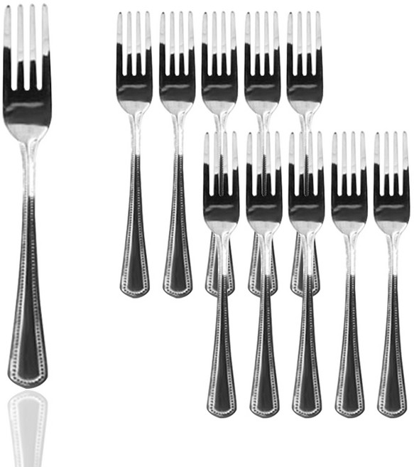 고급 스텐 양식 스푼 포크 나이프 업소용 커트러리 양식기 (10개/50개/100개), 10개, 양식포크/대