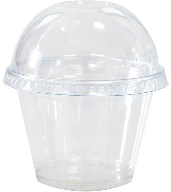 베스트홈 디저트 컵 + 뚜껑 세트 5.5 x 9.5 x 10 cm, 100개입, 1개