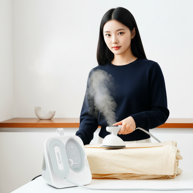 보만 살균 스팀박스 프로 건식 스팀 다리미 PSS151ET2W, 화이트