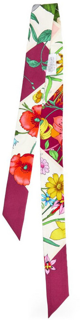 구찌 플로럴 프린트 트윌 스카프