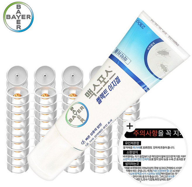 바퀴벌레약 맥스포스셀렉트겔 230g 먹이캡50개 + 겔 전용 설명서, 1세트, 230ml