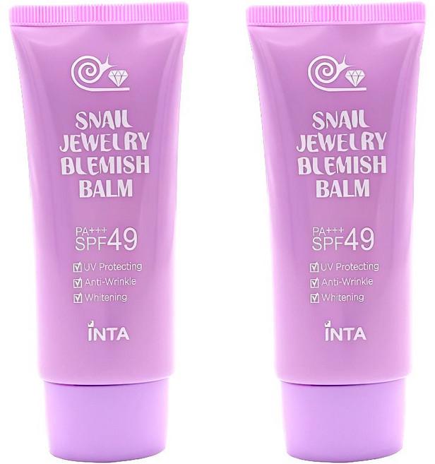 (본사)리뉴얼 21호 1+1인타글리오 인타 스네일 쥬얼리 블레미쉬밤 재생비비크림(SPF49 PA+++), 40ml, 2개