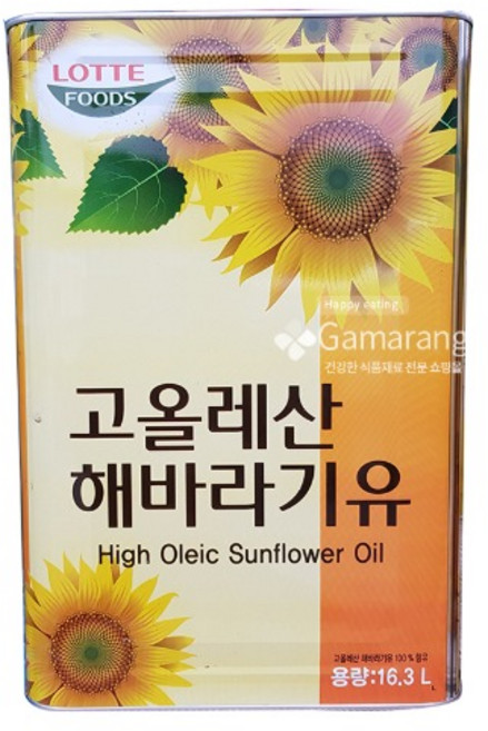 롯데푸드 고올레산해바라기유15kg 스페인산, 15kg, 1개