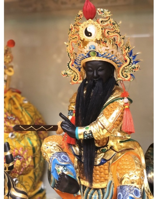 華誠 玄天上帝神像 樟木雕刻, 加購圖上手工紙帽