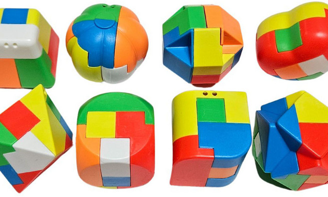 IQ큐브 8종세트/ 미니퍼즐 조립게임완구 놀이학습 장난감 수집 취미 지능개발 놀이학습교구 선물, 1개