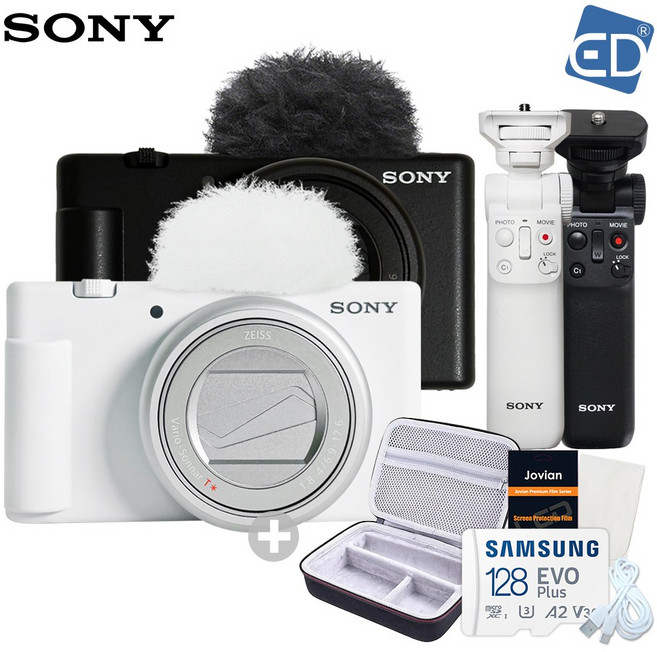 [소니정품] ZV-1M2 브이로그카메라 + GP-VPT2BT 무선그립+메모리+가방+액정필름+포켓융/ED, 02 ZV-1M2+GP-VPT2BT-화이트