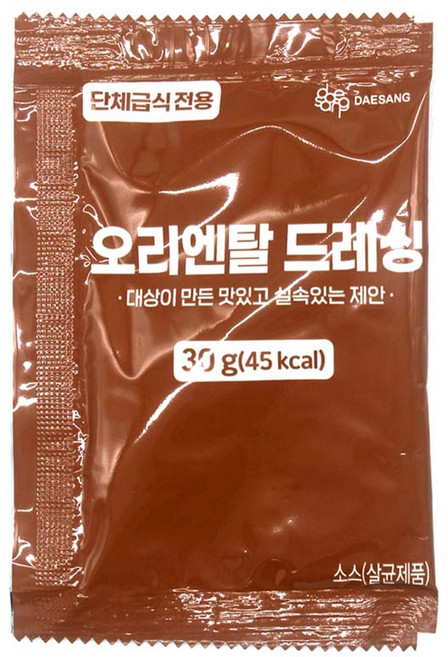 아워홈 일회용 오리엔탈 드레싱 소스 100봉 ((+불닭맛김))/샐러드 소스, 100개, 30g