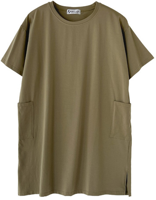 BabyShare 雙口袋短袖上衣 孕婦裝 寬鬆舒適