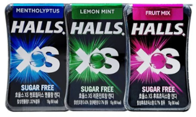 호올스XS 3종 각4개씩 총12개(후르츠믹스4개+레몬민트4개+멘토립터스4개)/혼합무료배송, 15g, 1세트 - 쿠팡