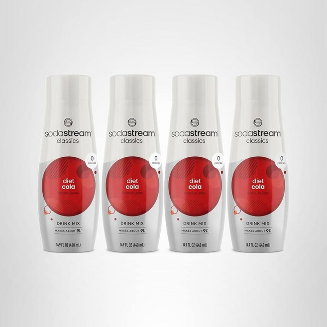 소다스트림 다이어트 콜라 14.9 Fl Oz 4팩(포장은 다를 수 있습니다)
