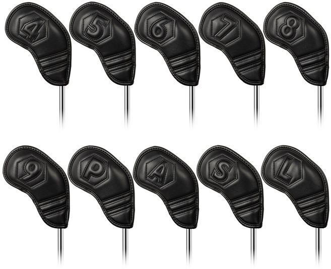 Craftsman Golf합성 가죽 골프 캡 커버, 1개, 검은색