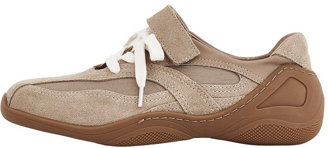 바인 소가죽 레이스업 메리제인 스니커즈