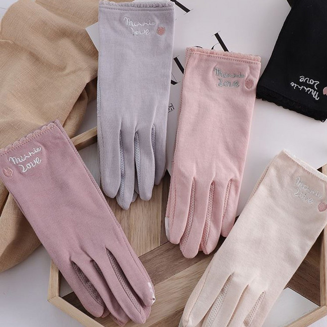 SINPAID 장갑 봄 여름 가을 여성 여자 운전 등산 터치 손가락, 그레이