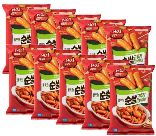 풀무원 쌀 순쌀 떡볶이 (2인분), 10개, 480g