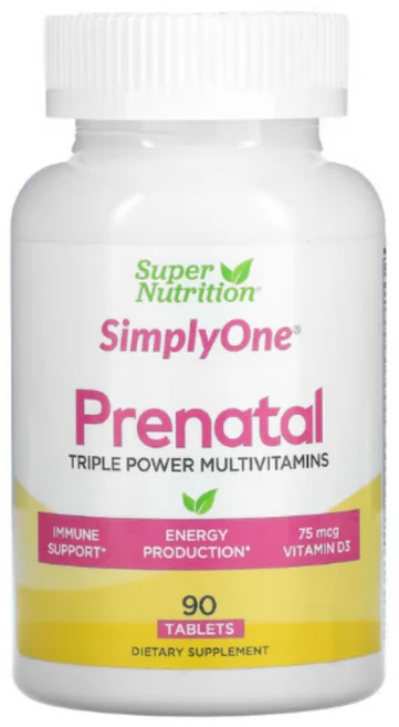 Super Nutrition SimplyOne 산전 트리플 파워 종합비타민 90정 / 2-3개월 /, 90 개, 1개 - 쿠팡