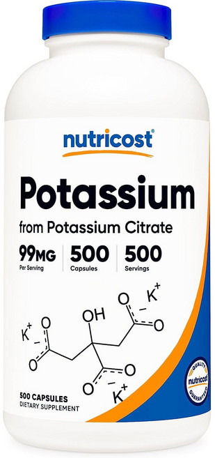 뉴트리코스트 포타슘 시트레이트 99mg 캡슐 글루텐 프리, 1개, 500정