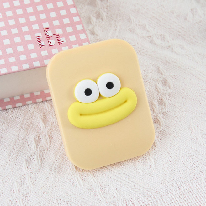 일호장신구 눈 입 포인트 거울 빗 세트 가방 필수템 컴팩트한 미니미니 헤어 관리 도구, 1개, 눈입포인트거울빗세트 옐로우