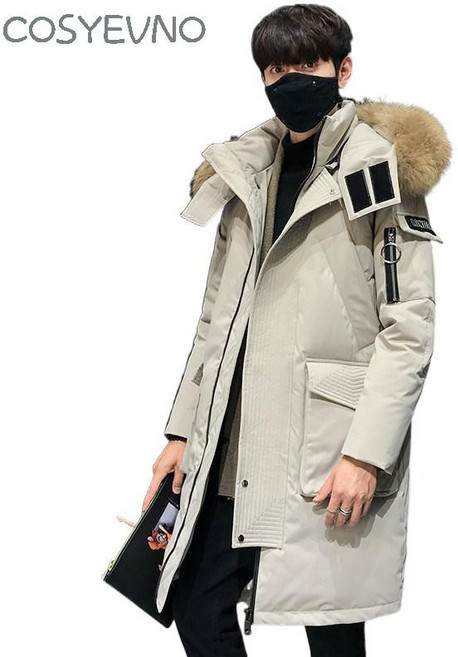 COSYEVNO 남성 롱 패딩 브랜드 패딩 방풍 패딩 코트