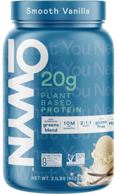 탄수화물 단백질 영양 벌크업 헬스용 영양제 OWYN 비건 파우더 20g 식물성 프로바이오틱스 슈퍼푸드 그린 완두콩 치아 씨앗 호박 블렌드(초콜릿 2.2파운드)만 필요합니다, Smooth Vanilla, 2.2 Pound (Pack of 1), 952g, 1개 - 쿠팡