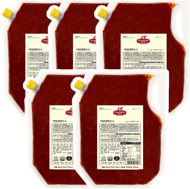냉장 대상 쉐프원 비빔냉면소스 2kg 1box (5입), 5개