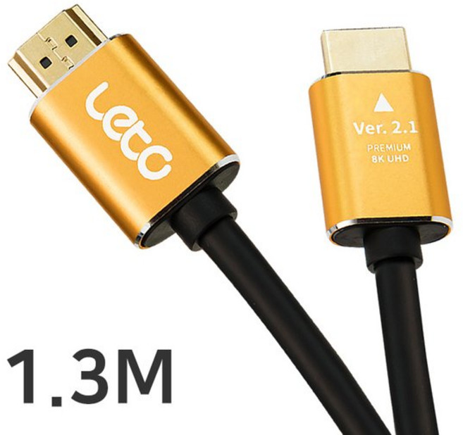 레토 Ver 2.1 노트북 8K 모니터 HDMI 케이블 LHM-V21M, 1개, 1.3m