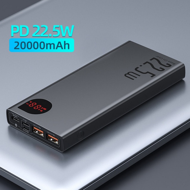 Baseus PD 65W 보조베터리 30000mAh 충전 외부 배터리 휴대용 아이폰 호환 Xiaomi 맥북 호환, 폴란드, 20000mah, 05 22.5W_01 20000mah, 05 22.5W_01 20000mah