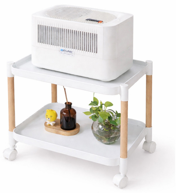 웰이즈 네이처 트롤리 이동식 정리 수납 선반, 2단