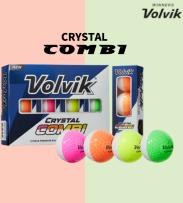볼빅 크리스탈 콤비 12구 반반공 3피스 4컬러 반반볼, 1개