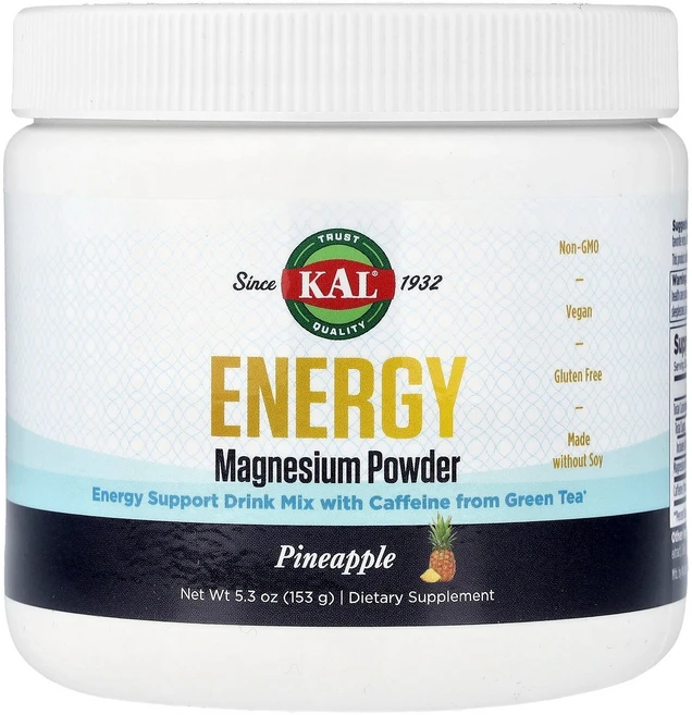 KAL Energy Magnesium Powder Pineapple 5.3 oz (153 g), KAL, Energy Magnesium Powder,, 153g, 1개 - 쿠팡