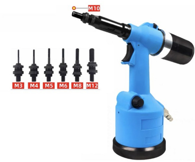편리한 공압 에어 리벳 너트 건 자동 삽입 스레드 풀 세터 M3 용 팅 도구, 한개옵션0