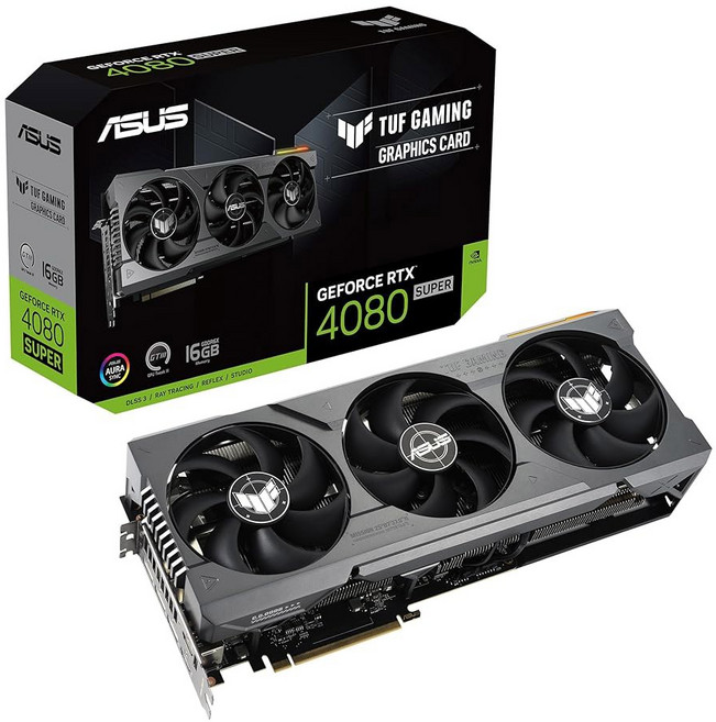 ASUS ProArt GeForce RTX™ 4080 슈퍼 OC 에디션 그래픽 카드PCIe 4.0 16GB GDDR6X DLSS 3 HDMI 2.1a 디스플레이포트 1.4a, TUF Gaming, RTX4080|Black