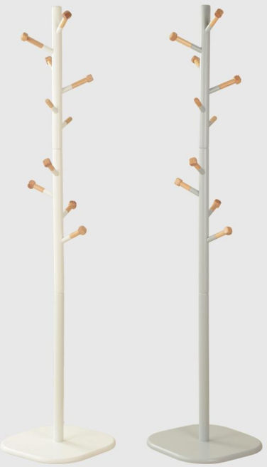 반디즈 행거트리 고급 원목 옷걸이 스탠드옷걸이 옷걸이 행거 논슬립 옷걸이 원목 행거, 라이트그레이