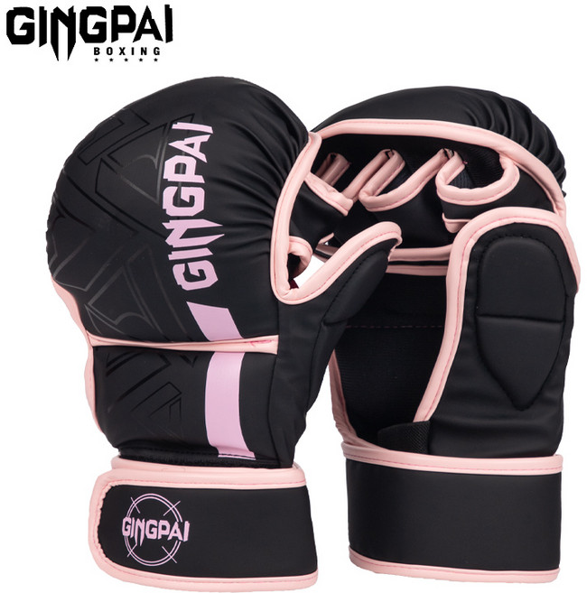GINGPAI 종합격투기 복싱 글러브 성인 전용 MMA 트레이닝 장갑 XBMBBZ, 1세트, 핑크