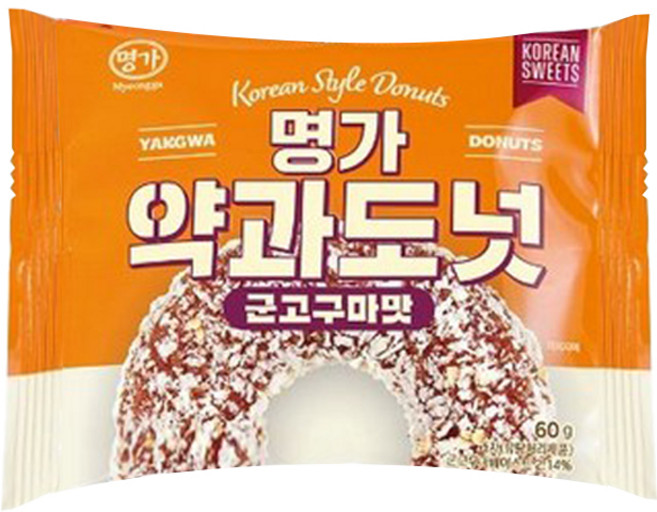명가 약과도넛 군고구마맛 60g 옛날도너츠, 1개