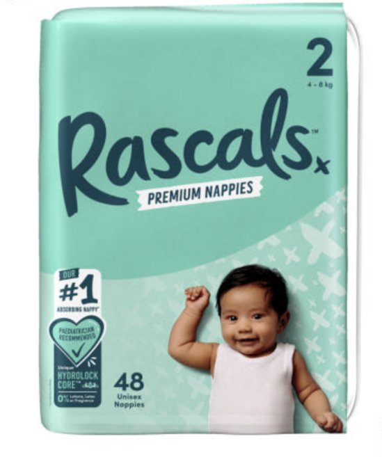 라스칼프렌즈 프리미엄 밴드형 기저귀 유아용, 2단계, 192매