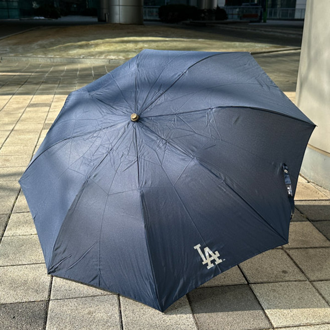 MLB LA 프리미엄 폰지 2단 반자동우산 신사우산