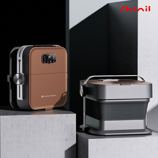 [26년형]신일 프리미엄 접이식족욕기 풋스파 15L 족탕기+전원 아로마오일 증정, 그레이브라운, 프리미엄접이식족욕기