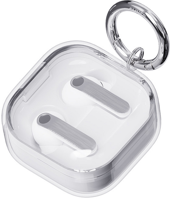 갤럭시 버즈4 프로 케이스 투명 고투명 황변방지 2MM 독일산 원료 클리어 젤리 보호 커버, 1개, 버즈4/버즈4프로