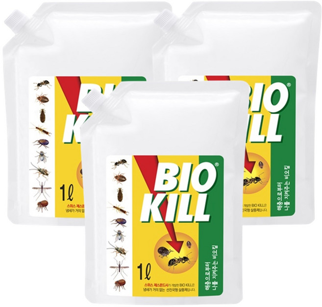 비오킬 파우치형 살충제 리필 1L, 1개입, 3개