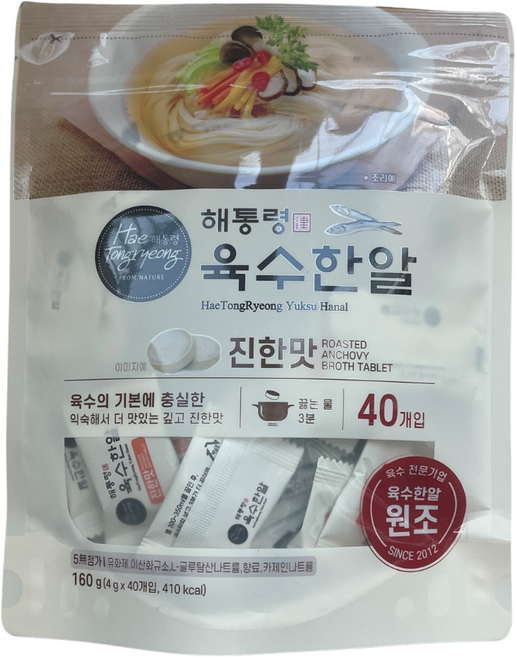 해통령 육수한알 진한맛, 160g, 1개