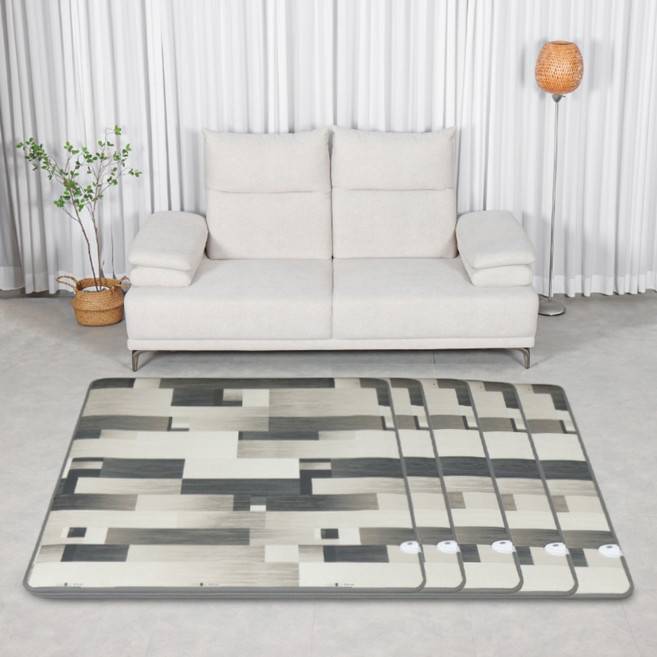 [전자파없는 26년형] 한일의료기 거실용 전기장판 탄소 거실 전기매트 모노륨 카페트, 모던 시티, 2.중형(150x183cm)