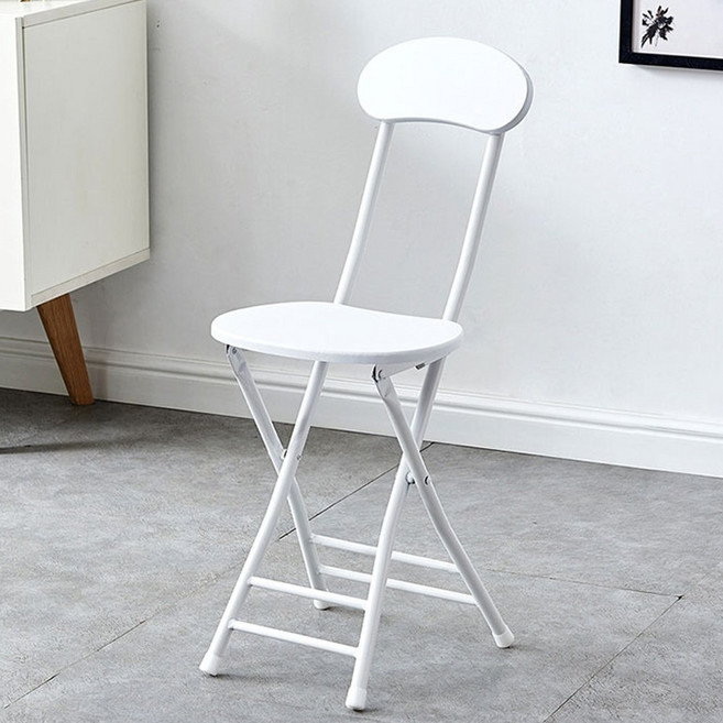 디알엠 등받이 접이식 의자, 1개, 화이트
