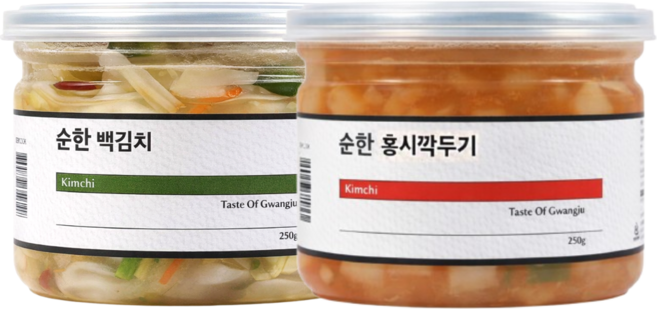 [베리쿡] 아기김치 2종 백김치+홍시깍두기 세트, 1개