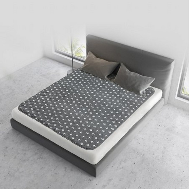 굿템 엠보싱 무자계 전자파 안심 전기요 전기매트, 싱글