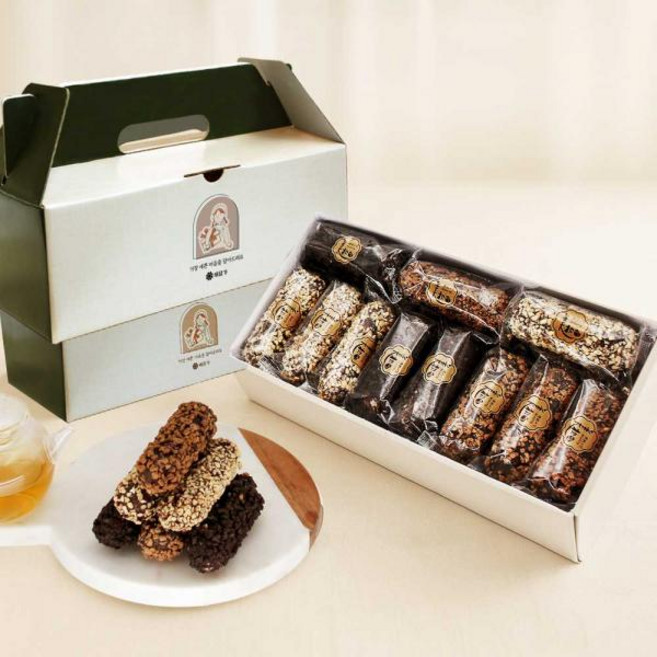 설 설날 명절 궁중한과 초코 땅콩 수제 유과 한과 전통과자 선물, 1개