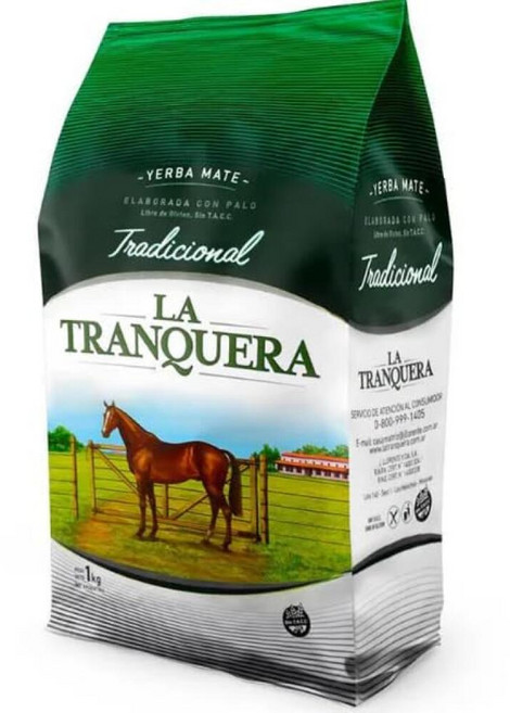 La Tranquera 전통 예르바 마테 1kg(2.2파운드) - 1kg 1000g 예르바 마테차 잎 예르바 마테 루스 리프 예르바메이트 셀렉시온 스페셜 아르헨티나 팩 - 진품, La Tranquera 전통 예르바 마테 1kg(2.2, 1개, 1개입