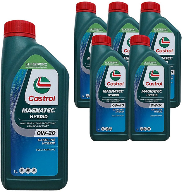 캐스트롤 마그네텍 HYBRID 합성엔진오일 0W-20 1L 6개, 1개